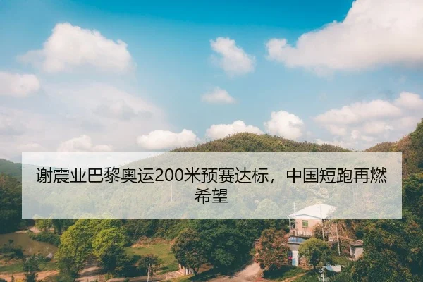 谢震业巴黎奥运200米预赛达标，中国短跑再燃希望